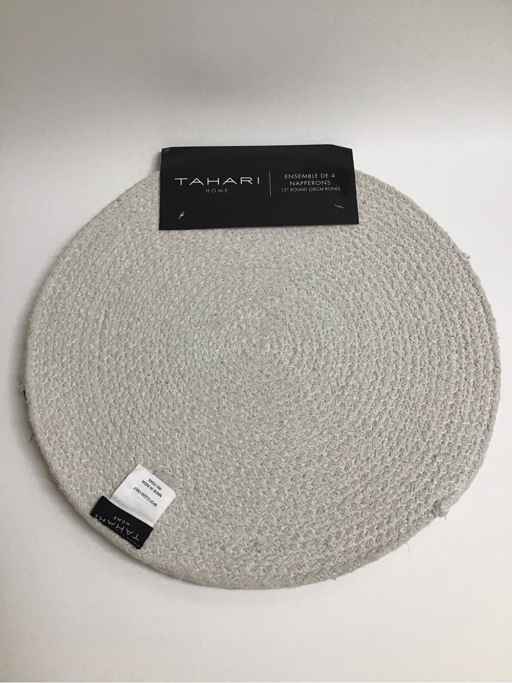 Tahari Home Skull Placemat SET OF 4 Day of Dead Halloween Sugar Skull Woven NEW - Picture 4 of 11
